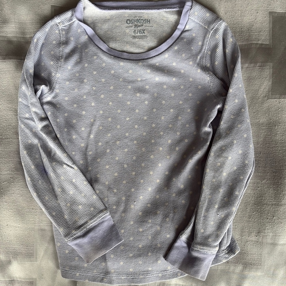 OshKosh B'gosh Purple Long Sleeve Tee Heathered Comfort